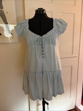 Free People Light Blue Mini Dress